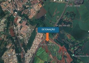 detonação rocha